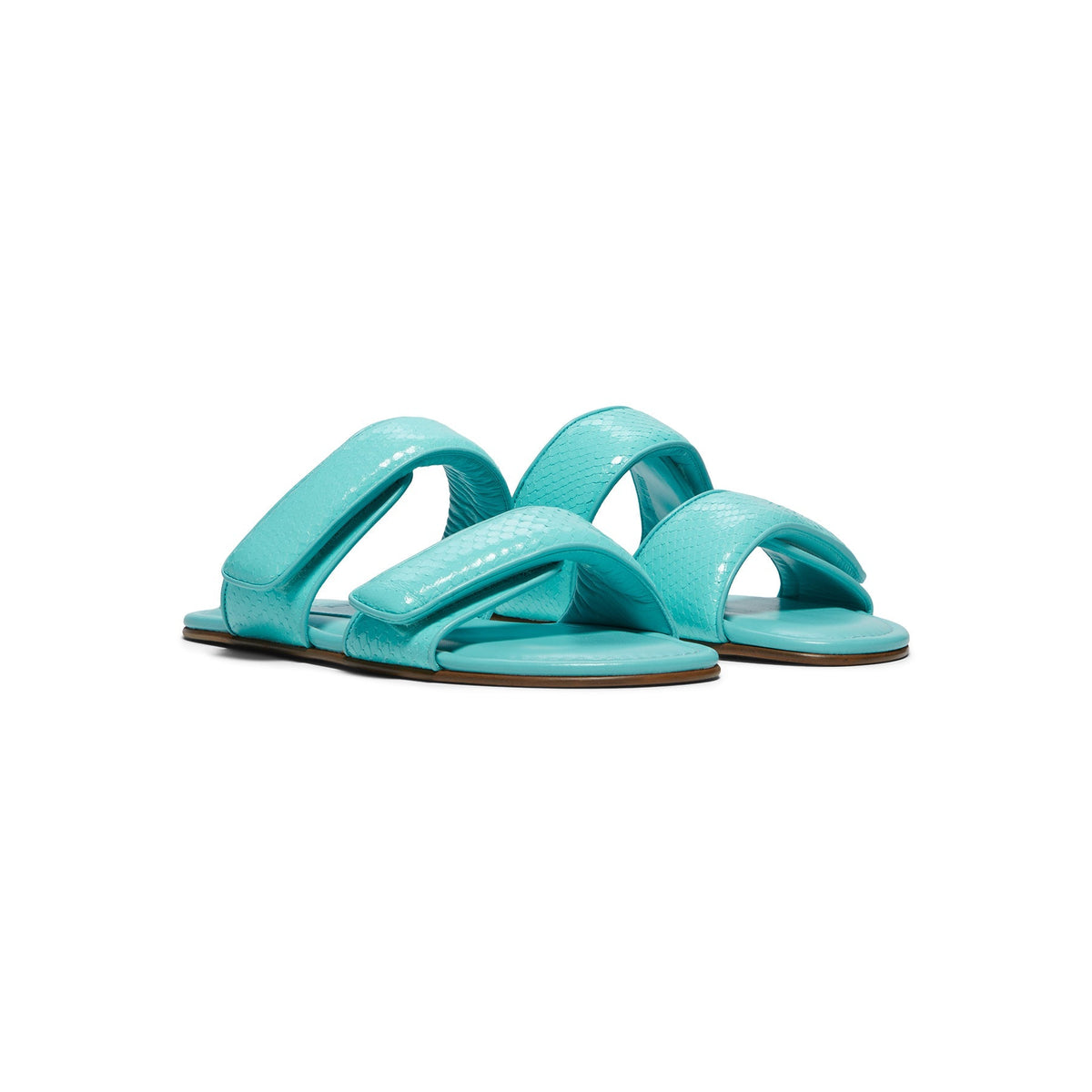 GIABORGHINI Julianne Flat Strap Sandal (Turquoise) - Image 3