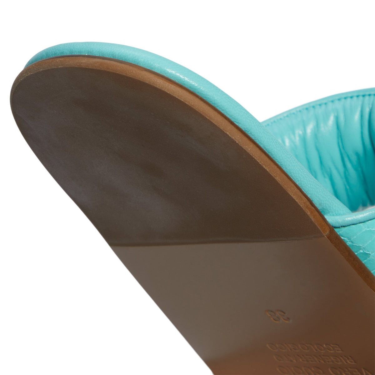 GIABORGHINI Julianne Flat Strap Sandal (Turquoise) - Image 9