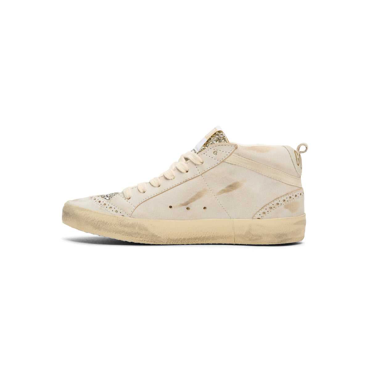 Golden Goose Mid Star Leather Upper And Toe (Beige/Platinum) - Image 2