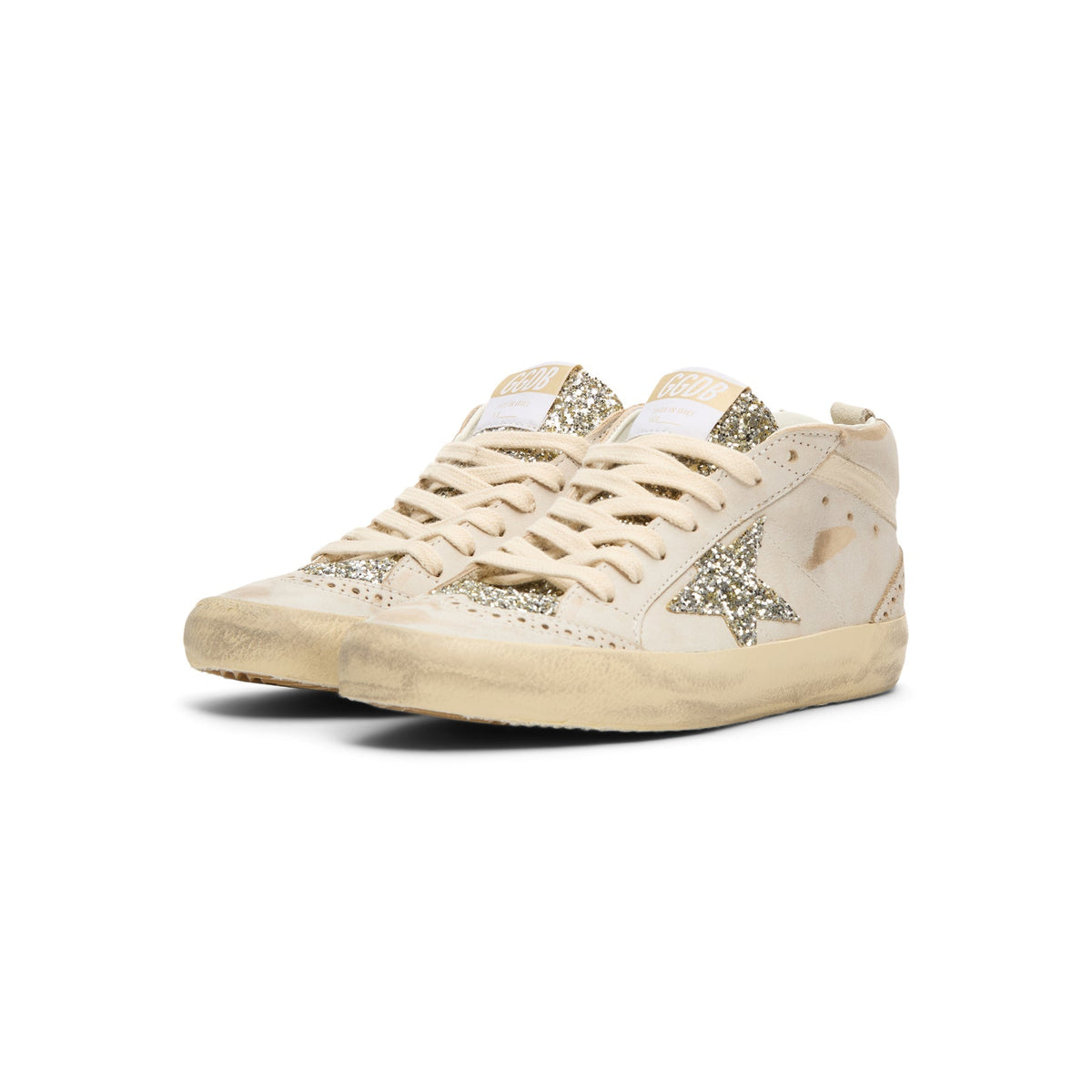 Golden Goose Mid Star Leather Upper And Toe (Beige/Platinum) - Image 4