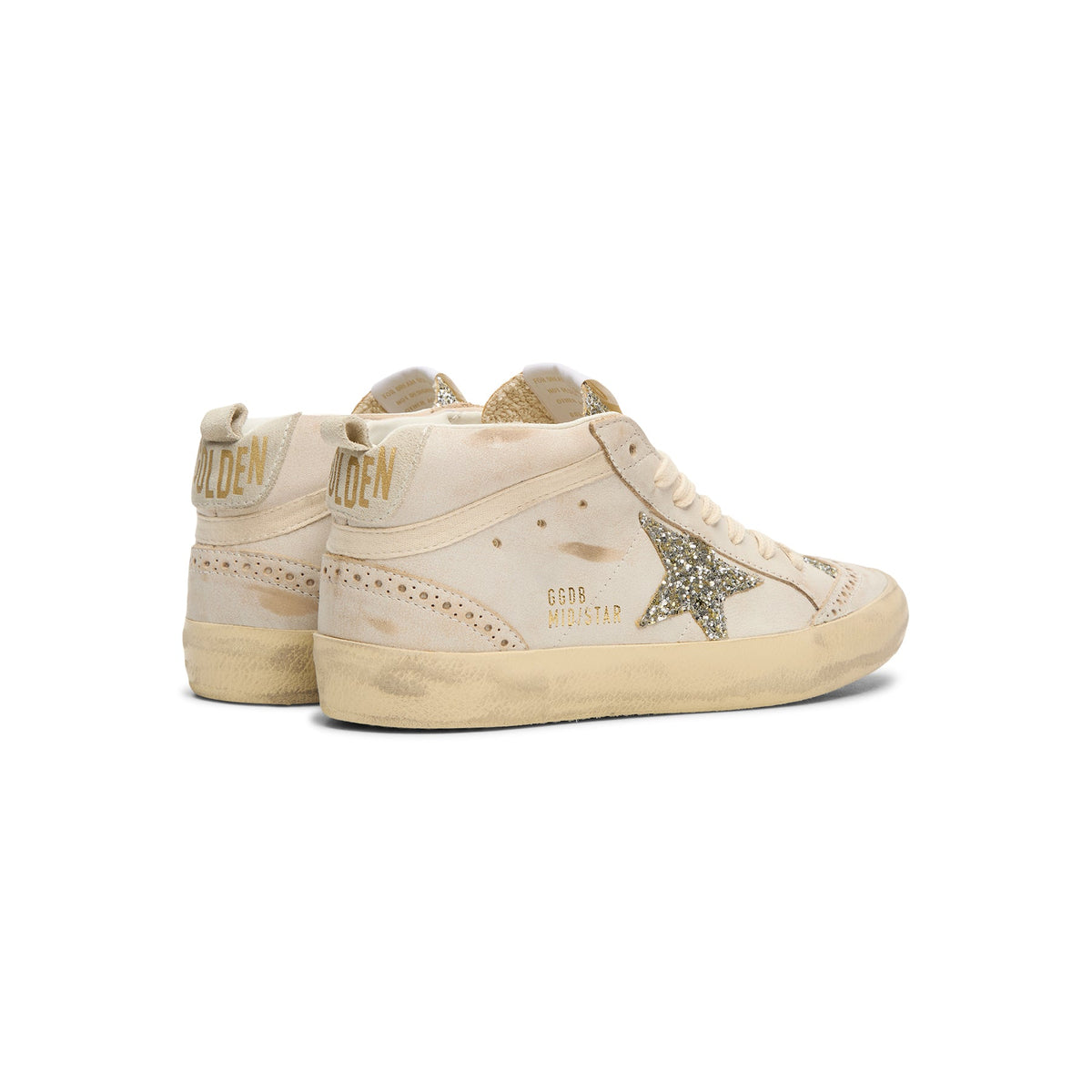 Golden Goose Mid Star Leather Upper And Toe (Beige/Platinum) - Image 5