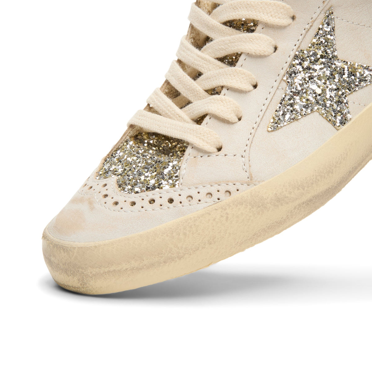 Golden Goose Mid Star Leather Upper And Toe (Beige/Platinum) - Image 6