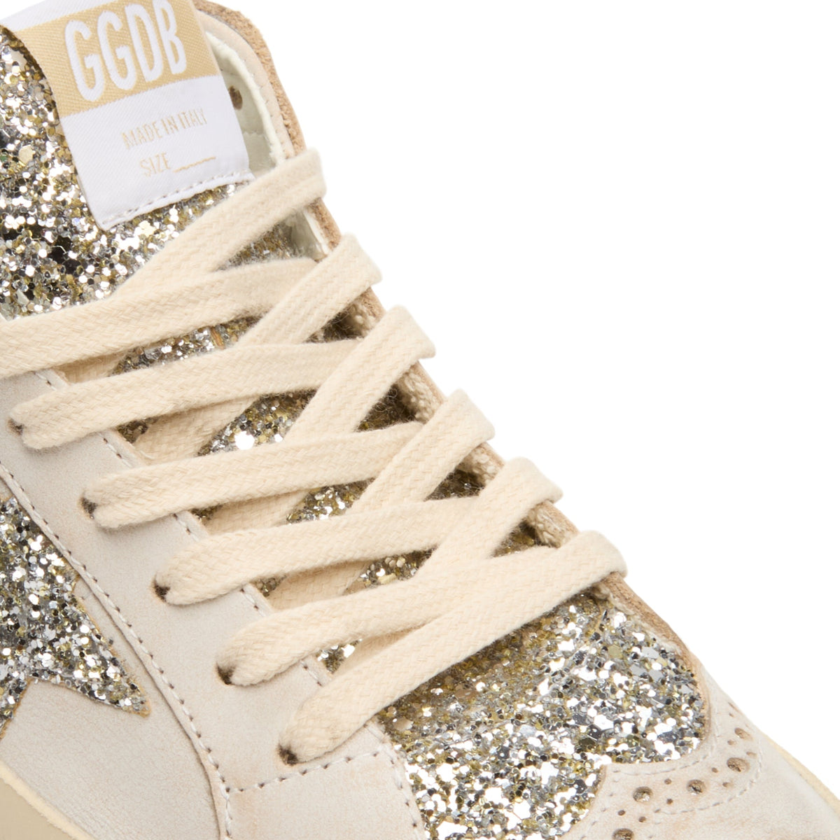Golden Goose Mid Star Leather Upper And Toe (Beige/Platinum) - Image 7