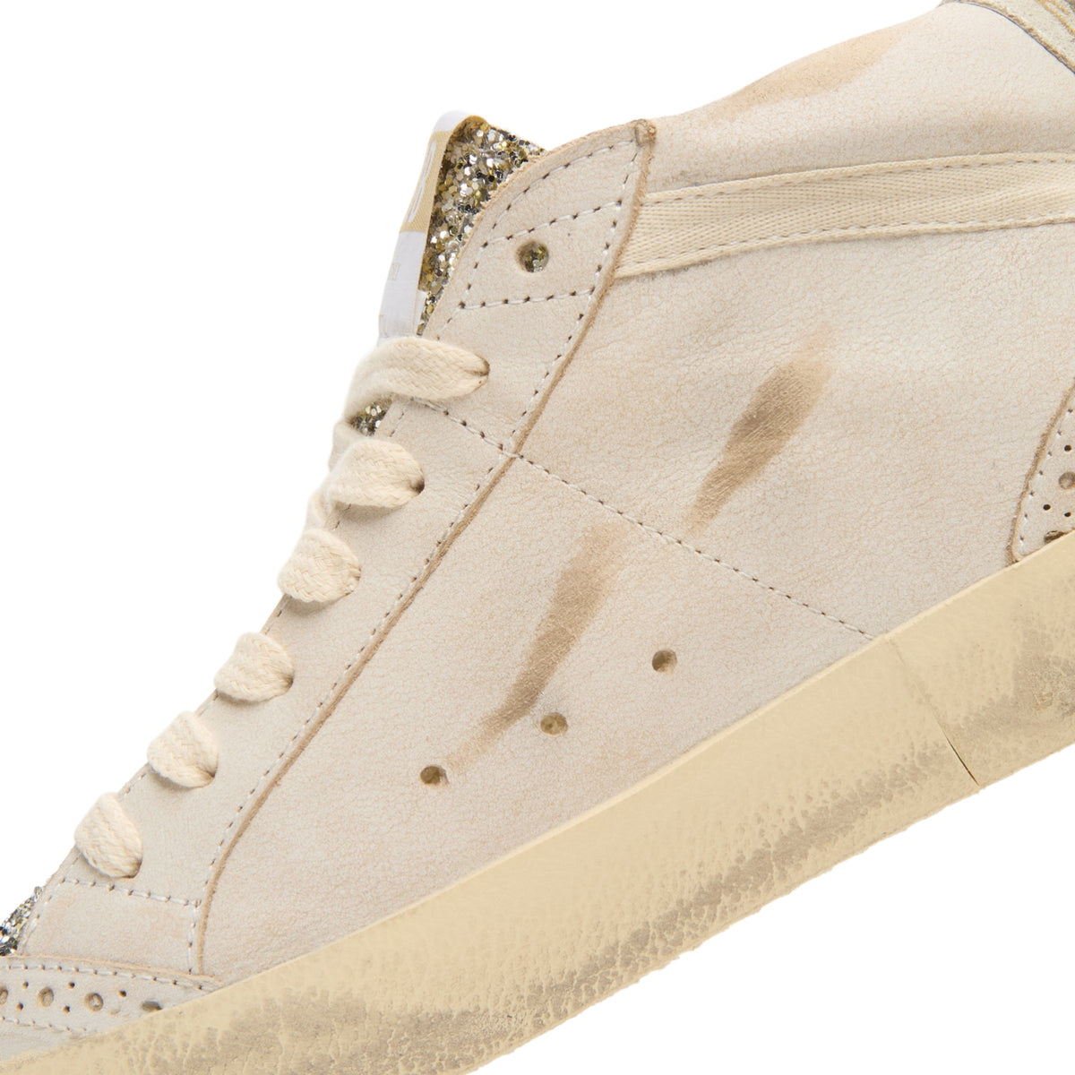 Golden Goose Mid Star Leather Upper And Toe (Beige/Platinum) - Image 8