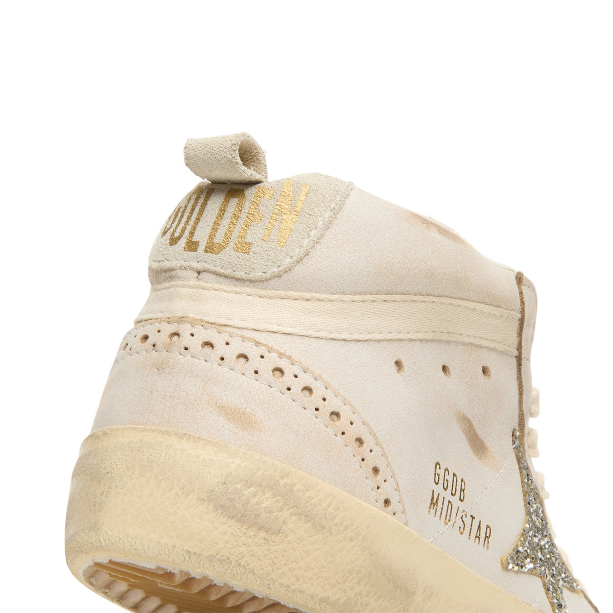 Golden Goose Mid Star Leather Upper And Toe (Beige/Platinum) - Image 9
