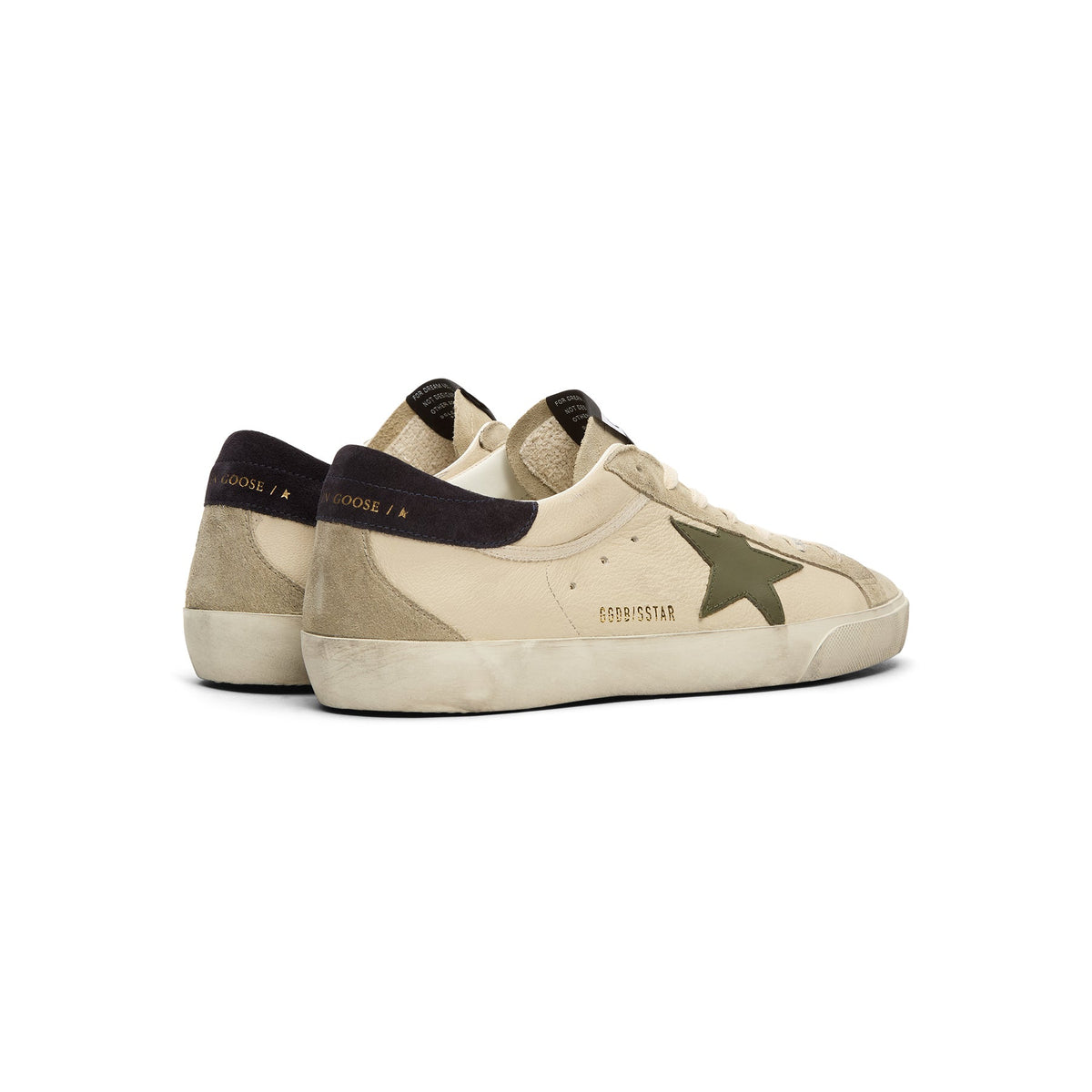 Golden Goose Super Star Nappa Upper Suede Toe (Cream/Grey/Olive Green/Dark Blue) - Image 4