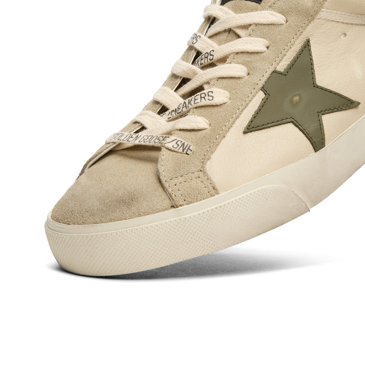 Golden Goose Super Star Nappa Upper Suede Toe (Cream/Grey/Olive Green/Dark Blue) - Image 6