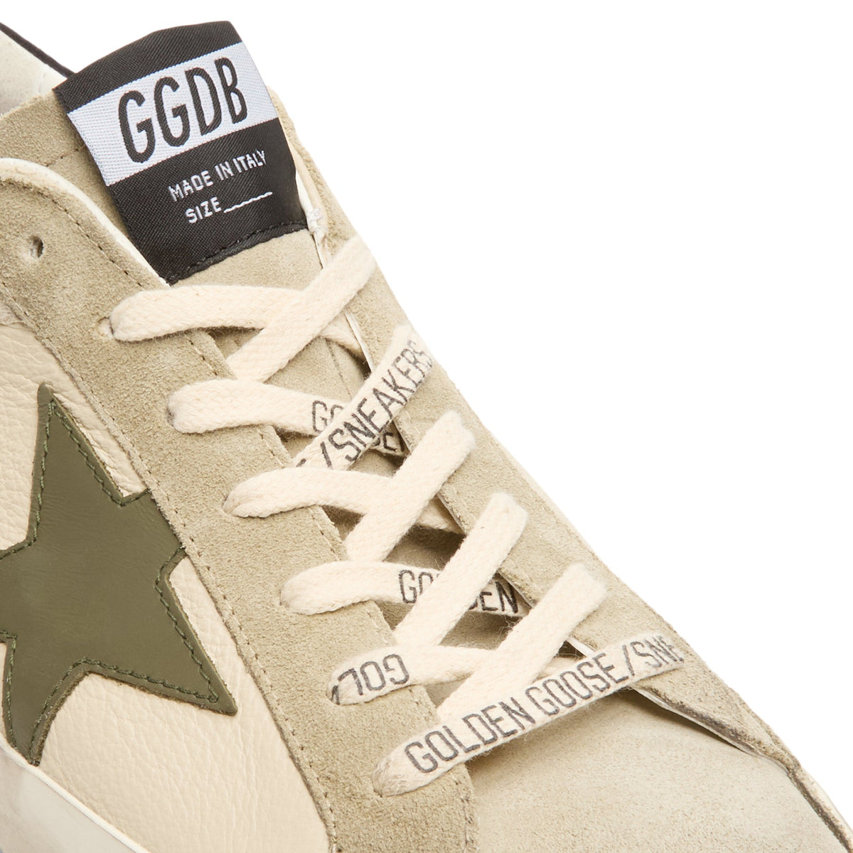 Golden Goose Super Star Nappa Upper Suede Toe (Cream/Grey/Olive Green/Dark Blue) - Image 7