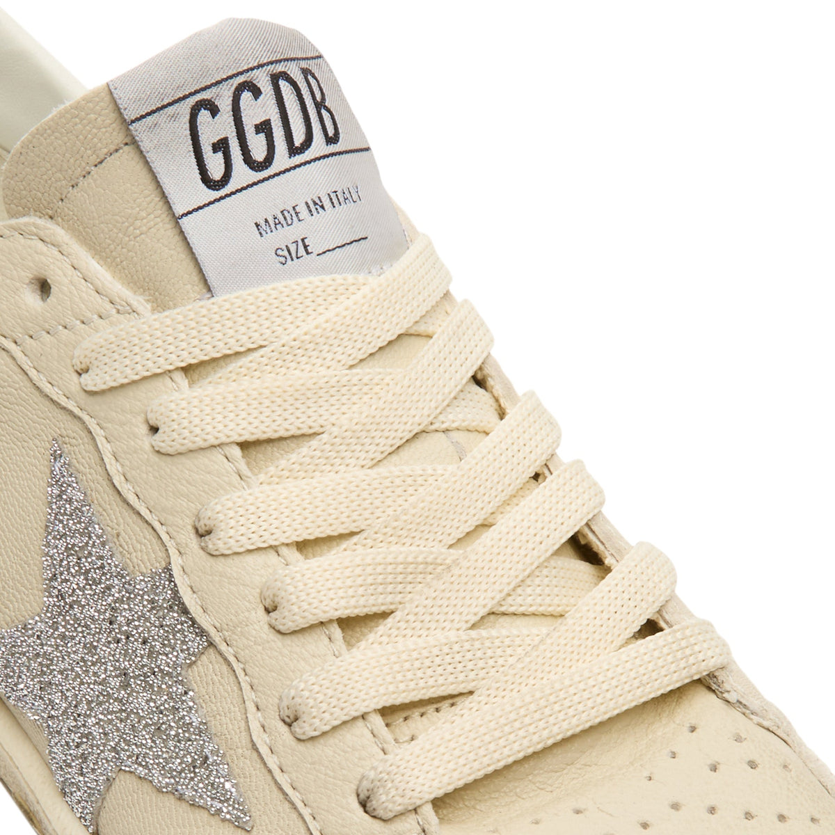 Golden Goose Ballstar Nappa Upper Toe And Spur (Cream/Crystal) - Image 7