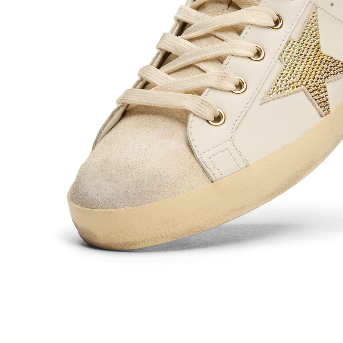 Golden Goose Super-Star Leather Upper Star And Heel (White/Coffee Brown/Seedpearl) - Image 6
