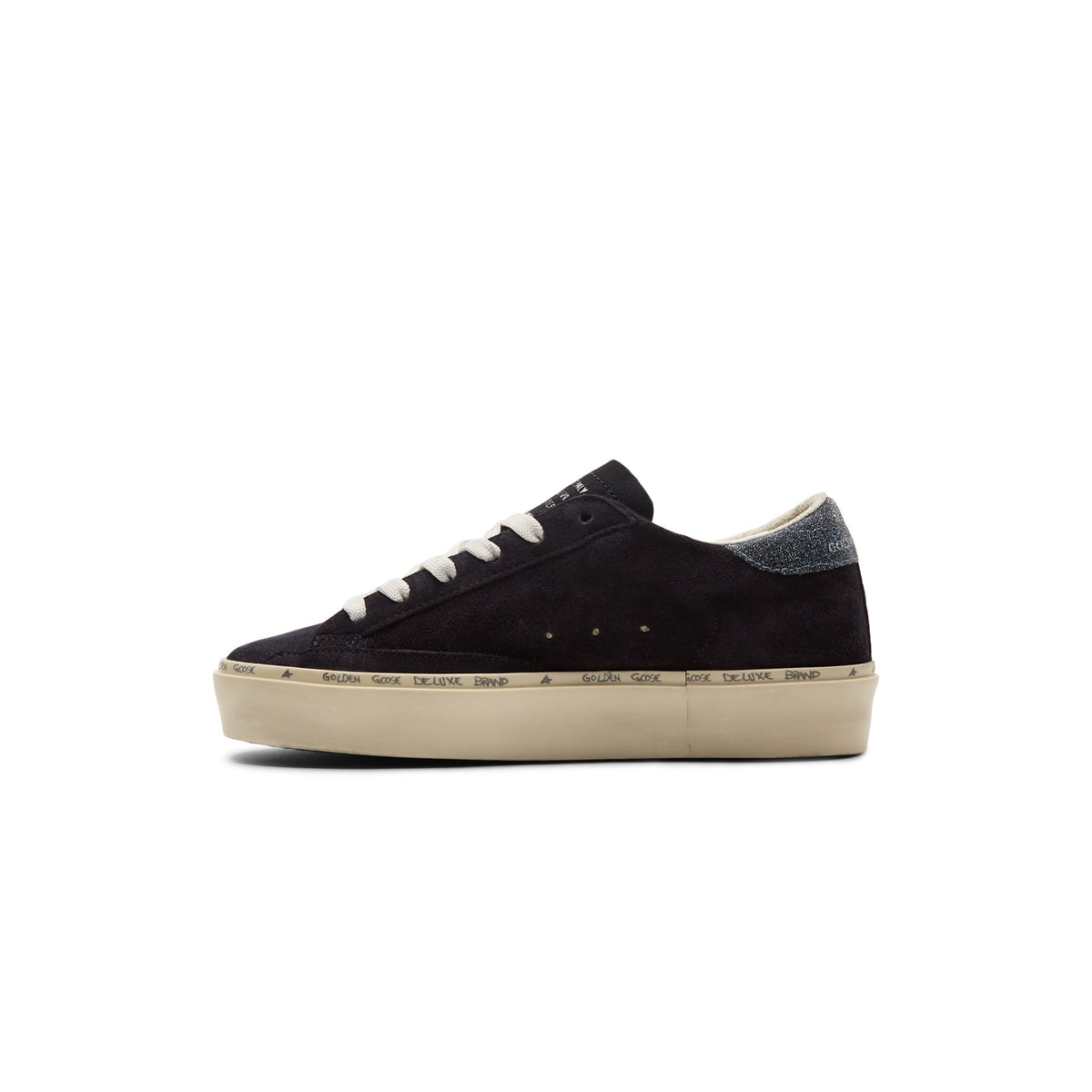 Golden Goose Hi Star Suede Upper Crystal Collar (Dark Blue/White) - Image 2