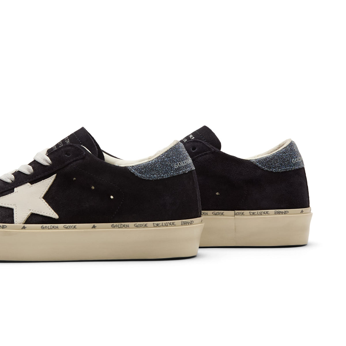 Golden Goose Hi Star Suede Upper Crystal Collar (Dark Blue/White) - Image 4