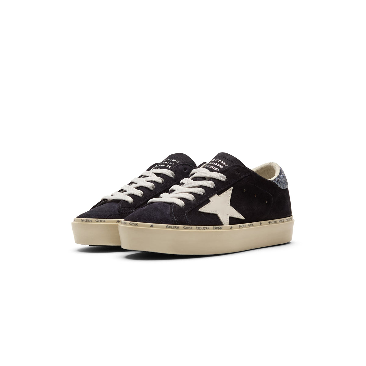 Golden Goose Hi Star Suede Upper Crystal Collar (Dark Blue/White) - Image 3