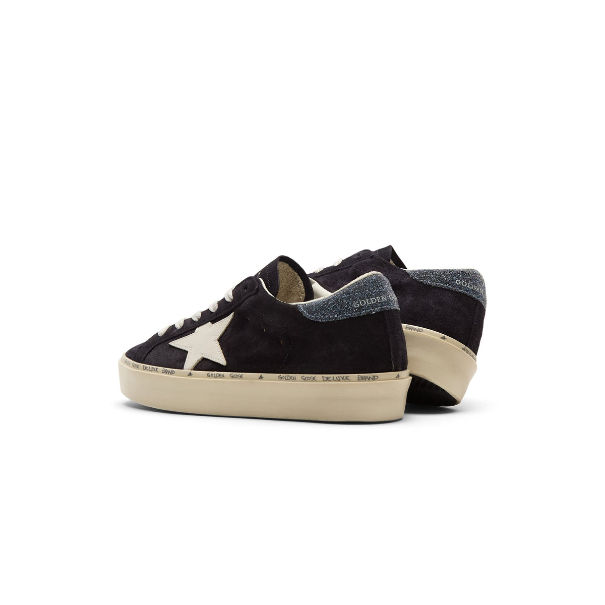Golden Goose Hi Star Suede Upper Crystal Collar (Dark Blue/White) - Image 5