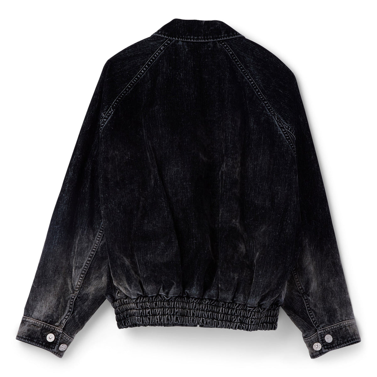 MARNI Flocked Denim Bomber Jacket (Black) - Image 2