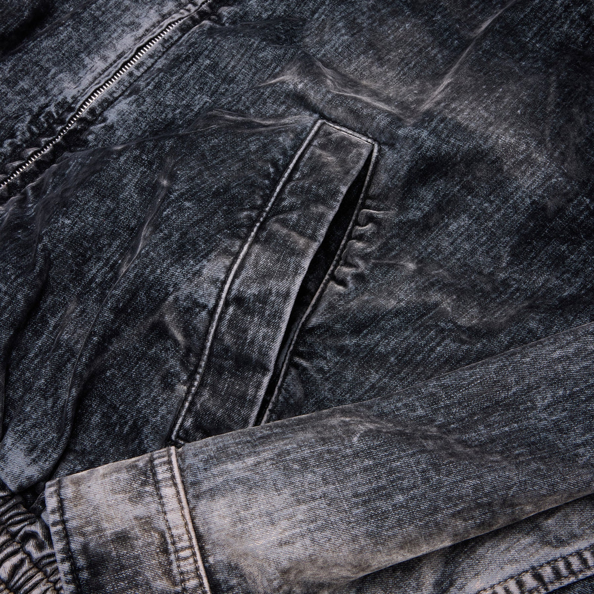 MARNI Flocked Denim Bomber Jacket (Black) - Image 4