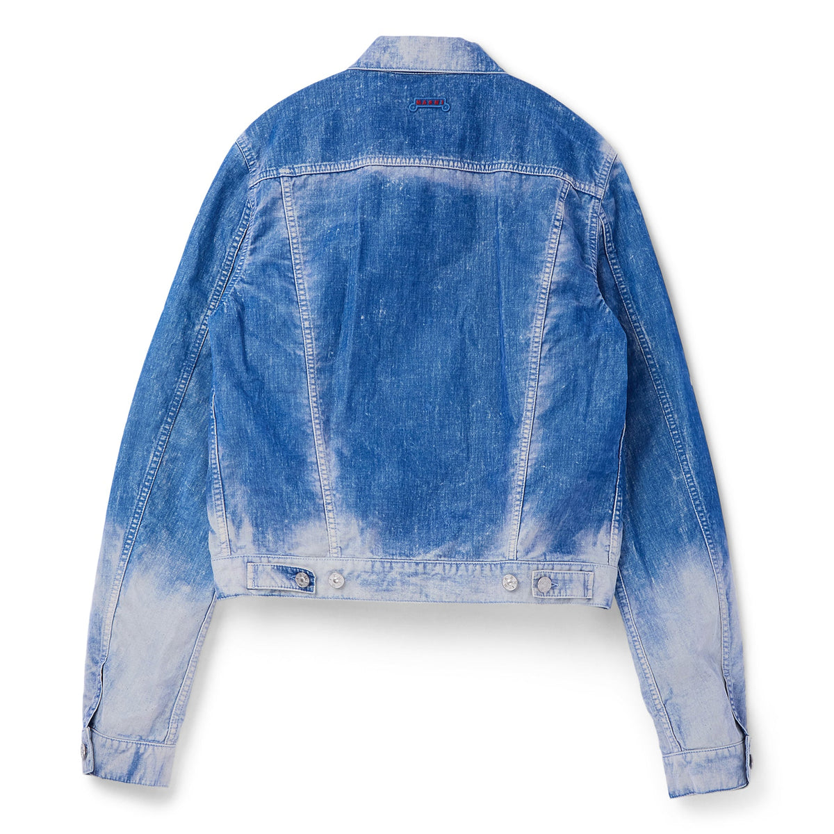 MARNI Flocked Denim Trucker Jacket (Iris blue) - Image 2