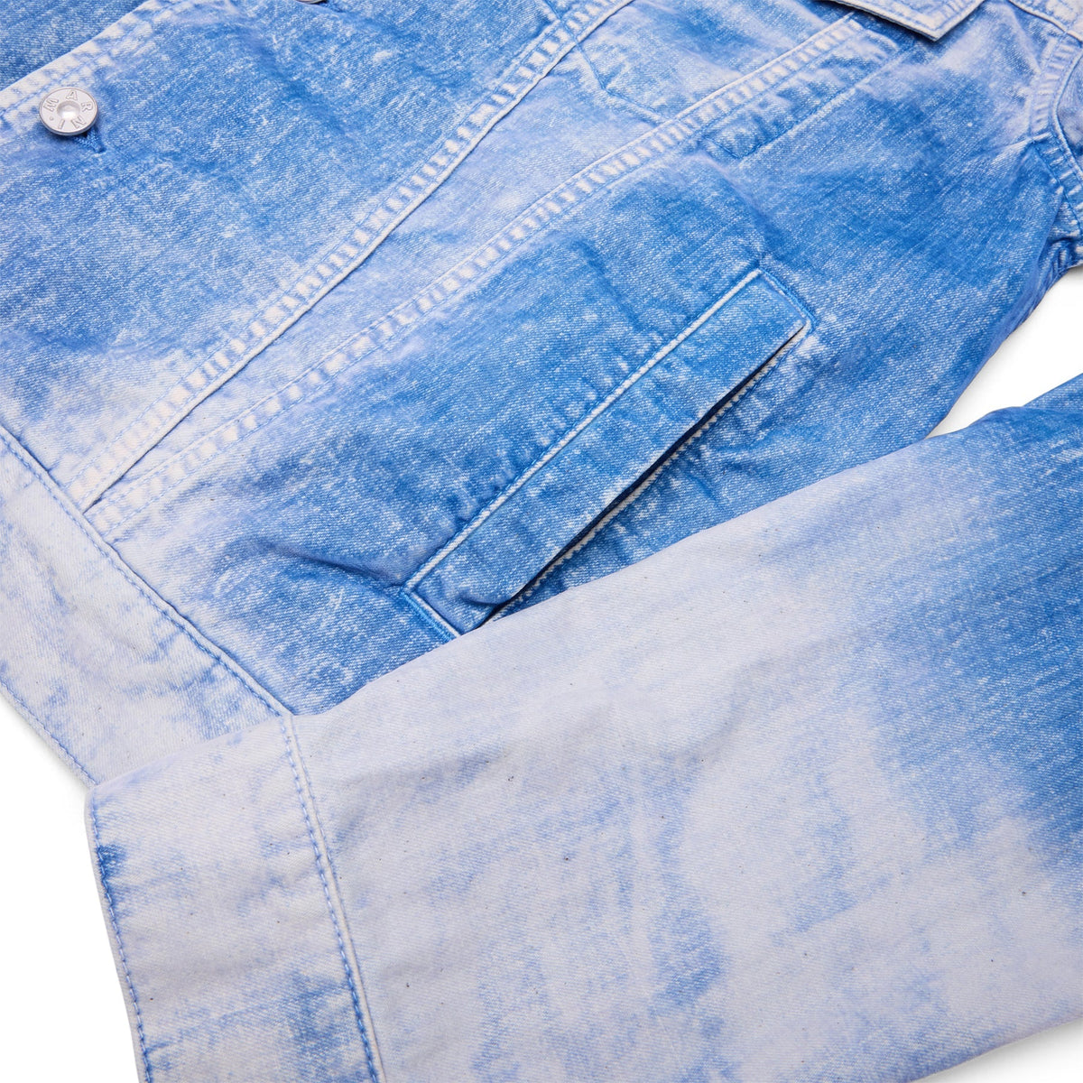 MARNI Flocked Denim Trucker Jacket (Iris blue) - Image 4