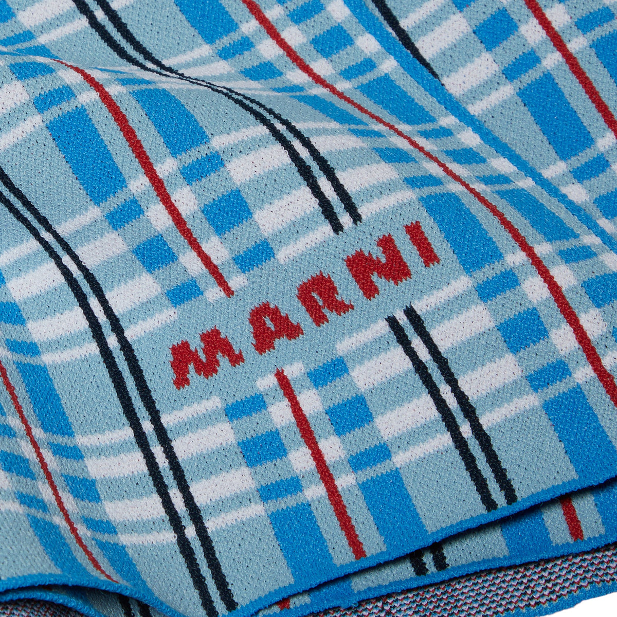 MARNI Plaid Mini Skirt (Blue) - Image 3
