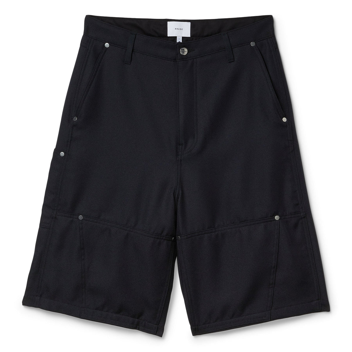 Rhude Reza Double Knee Baggy Short (Black) - Image 4
