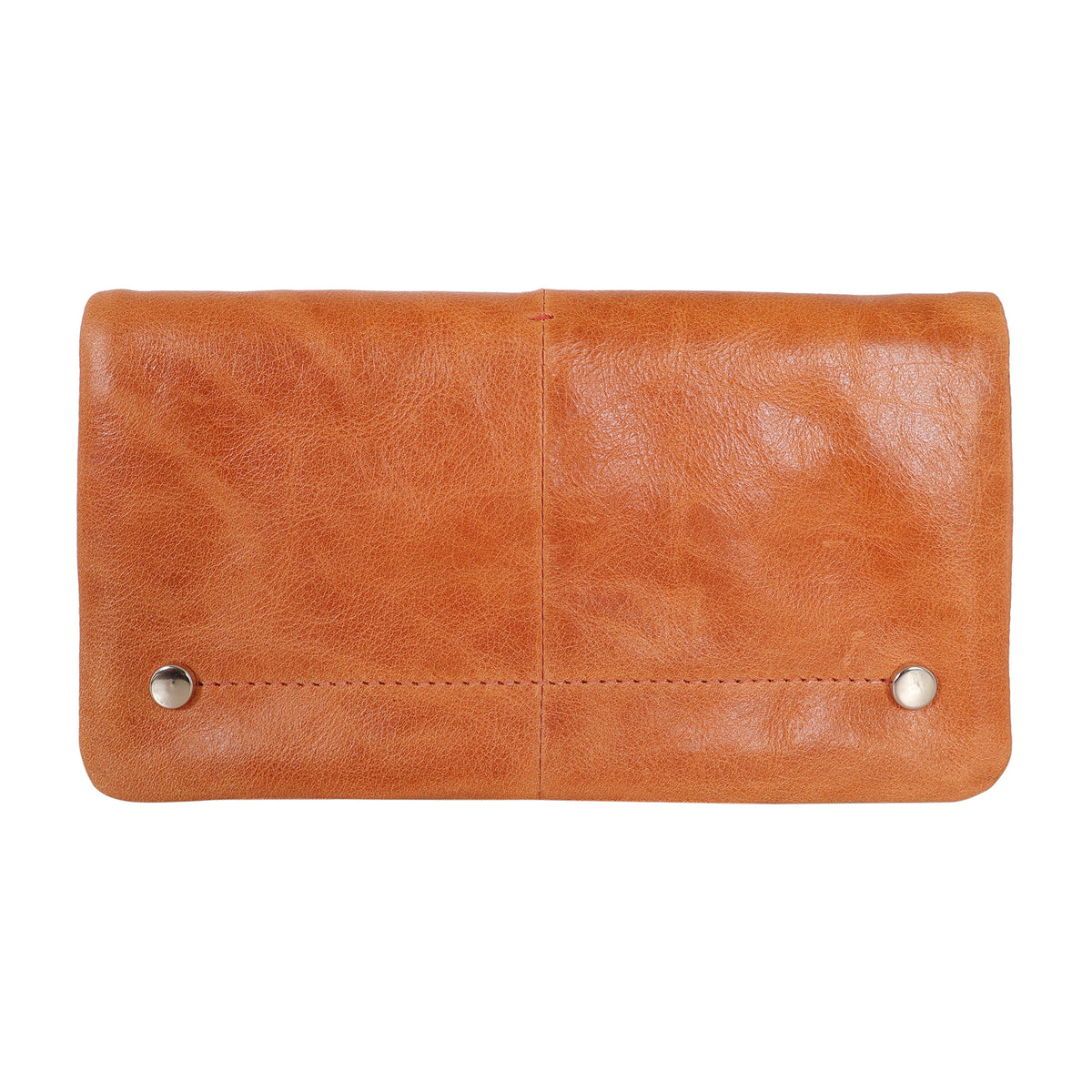 Terry Crackled Napa Leather Wallet - Orange