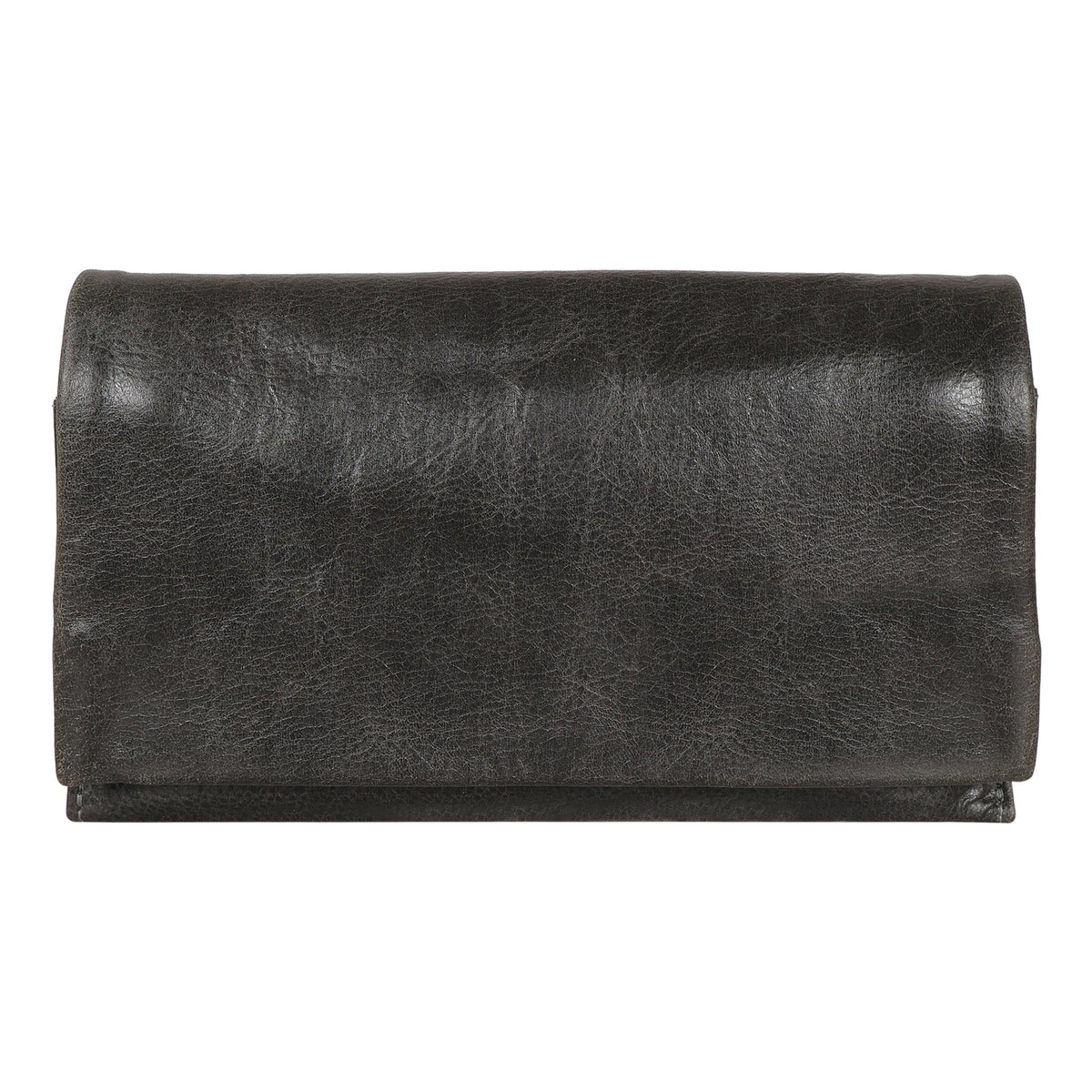 Eloise Crackled Napa Leather Wallet - Slate