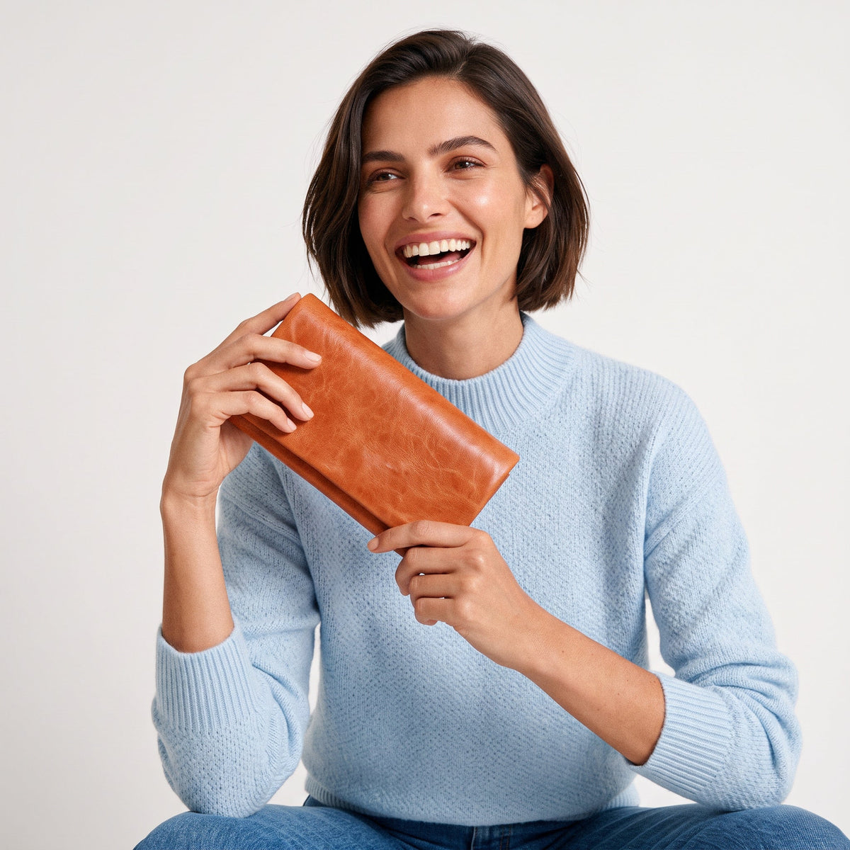 Eloise Crackled Napa Leather Wallet - Image 22