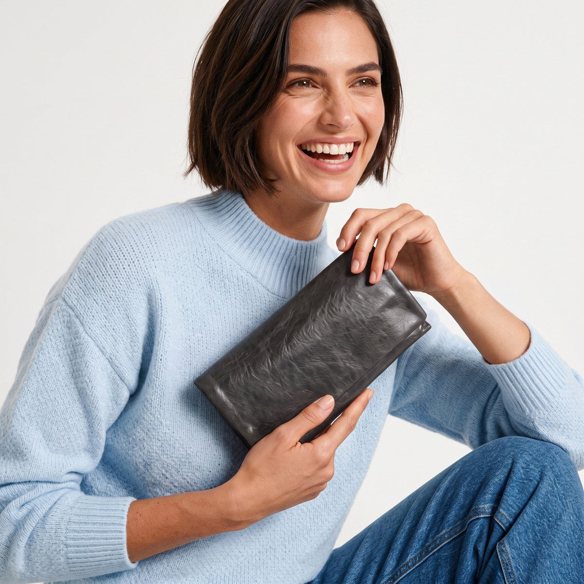 Eloise Crackled Napa Leather Wallet - Image 16