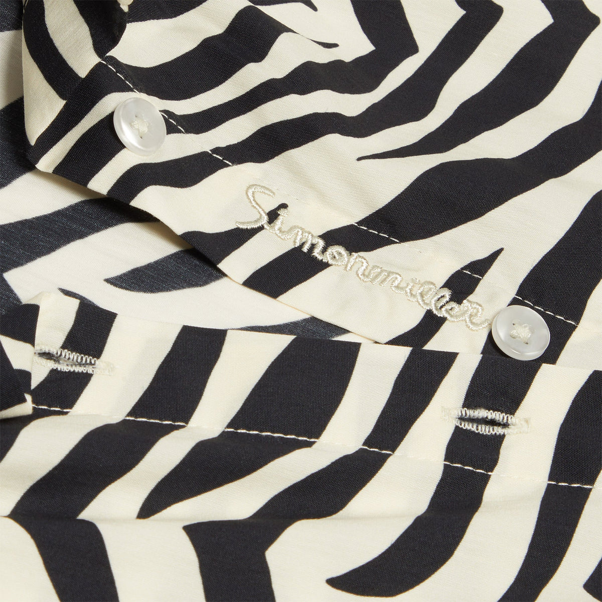 Simon Miller Loch Sleeveless Poplin Button Up (Zebra print) - Image 3