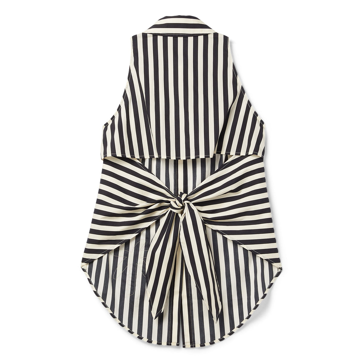 Simon Miller Loch Sleevless Poplin Button Up (Black/White stripe) - Image 2