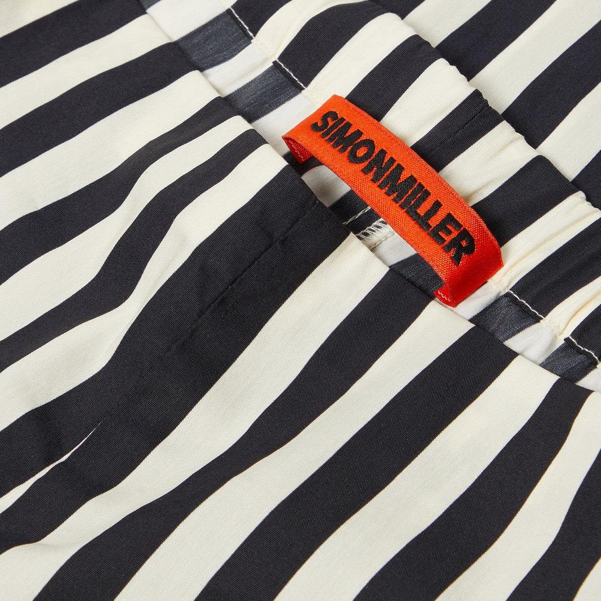 Simon Miller Ari Poplin Pant (Black/White stripe) - Image 4