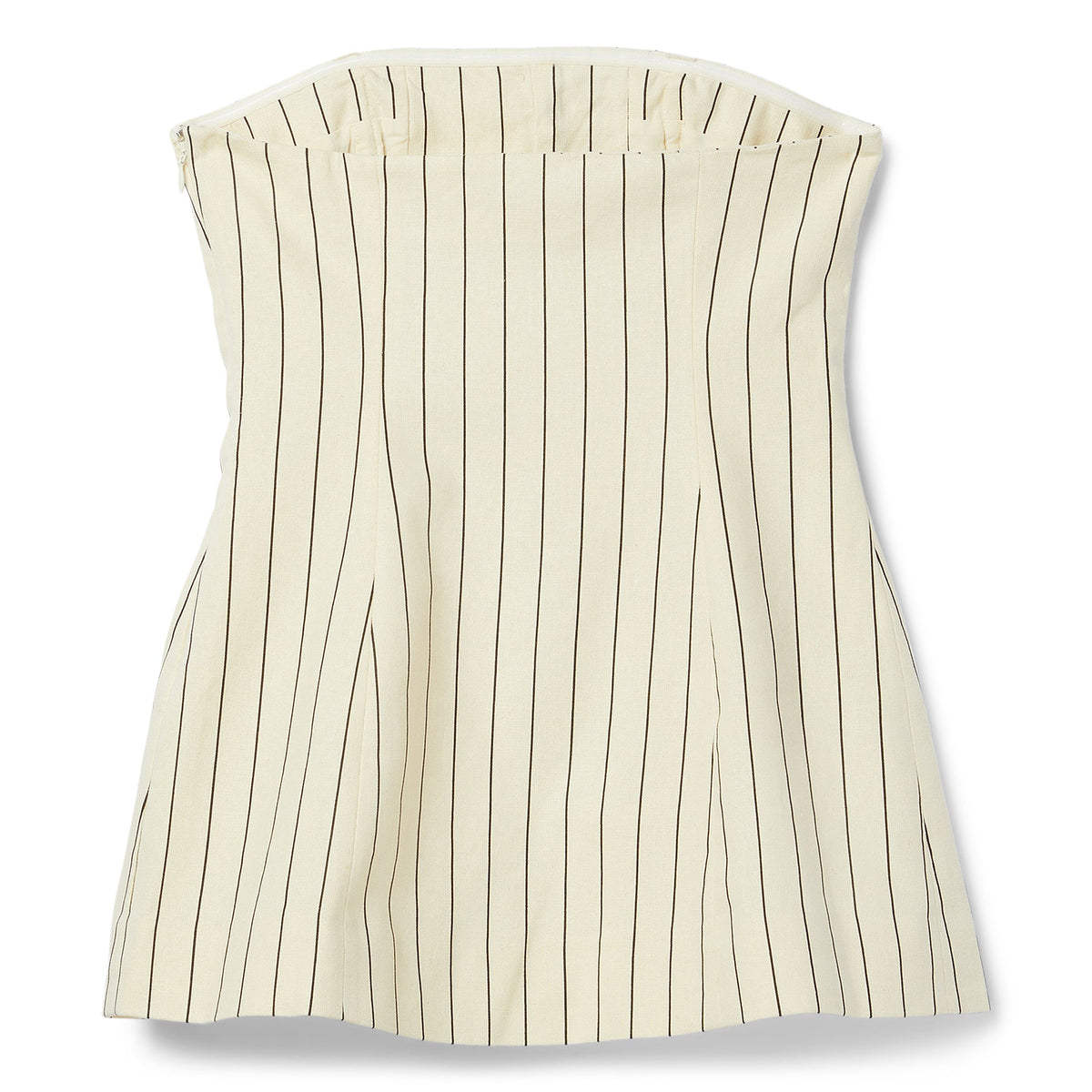 Simon Miller Mori Strapless Linen Top (Cream pinstripe) - Image 2