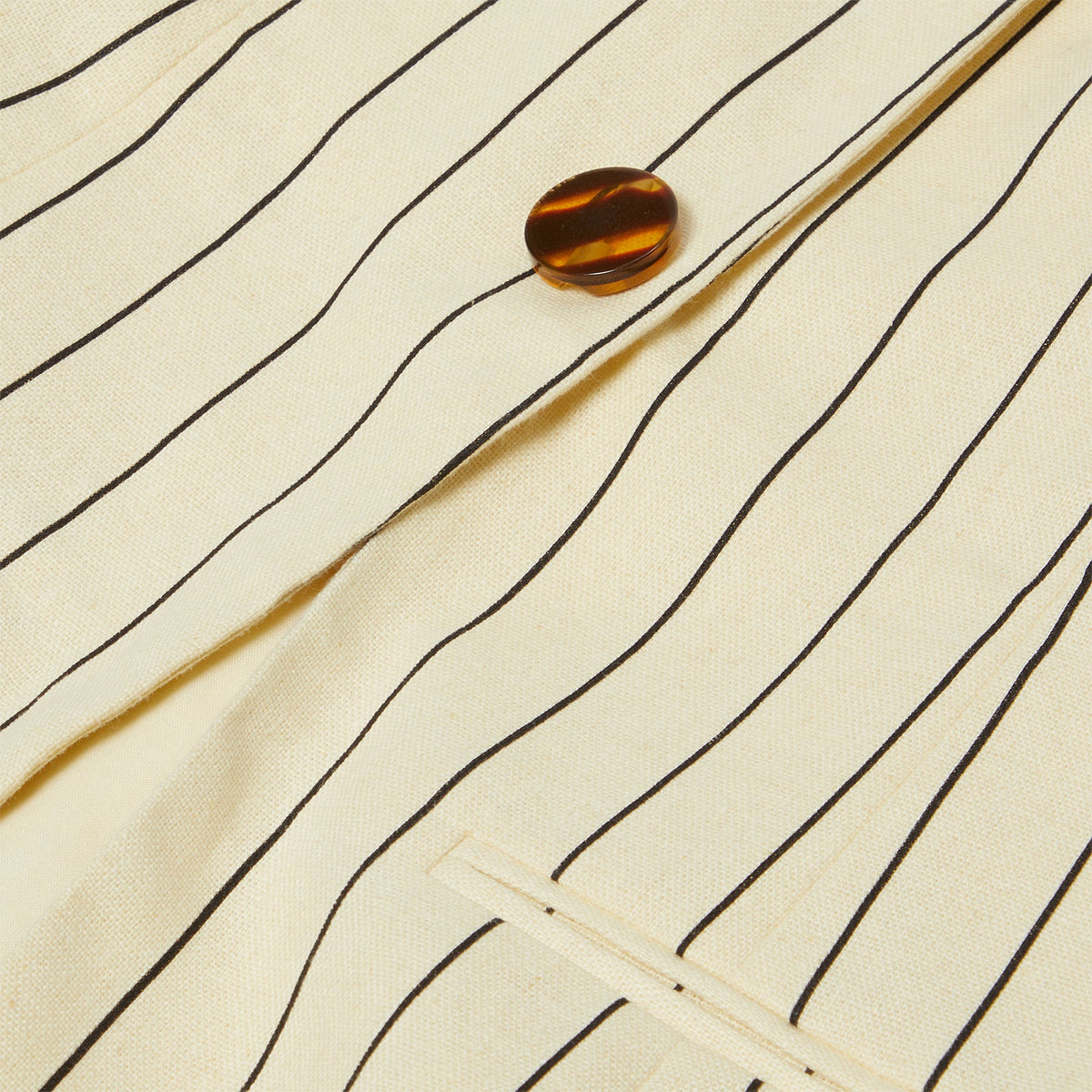 Simon Miller Mori Strapless Linen Top (Cream pinstripe) - Image 3
