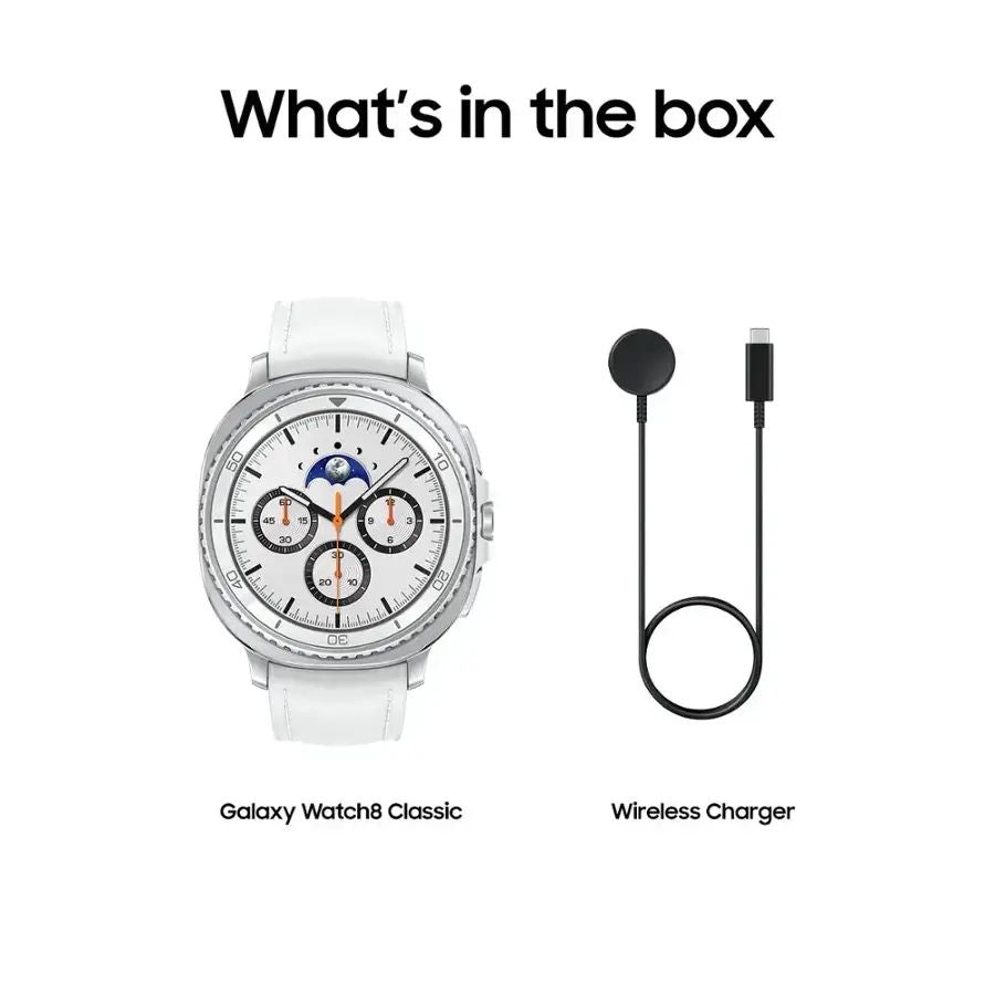 Samsung Galaxy Watch8 Classic 46mm BT - Stainless Steel - White(2025) - SM-L500NZWAXAA - Image 2