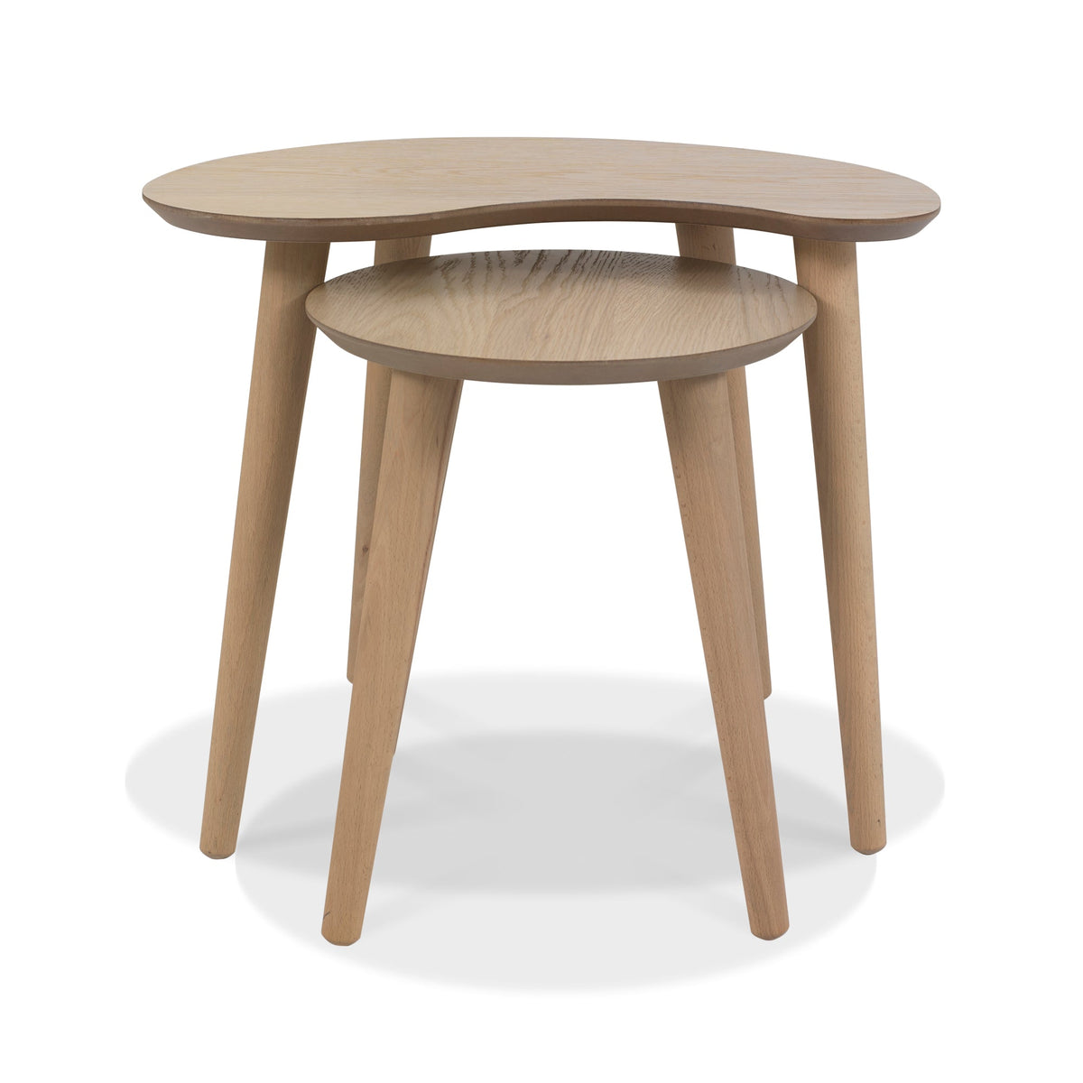 Oak Nest of Two Tables - Image 2