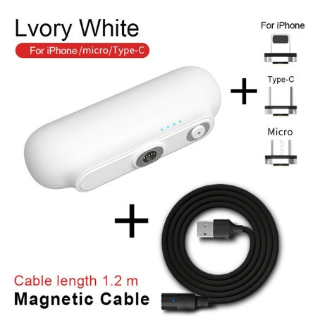 Magnetic Wireless Power Bank - White