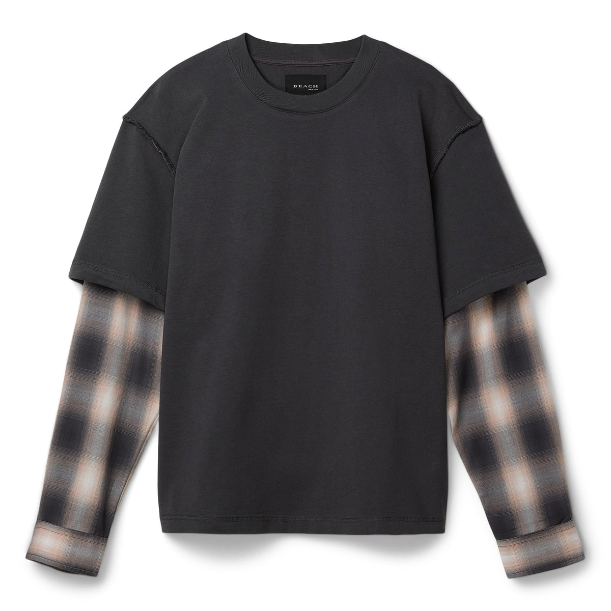 Beach Brains Dead End Shirt (Charcoal/Check)