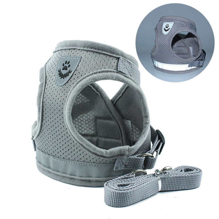 2-in-1 Pet Car Seat Belt & Leash - GreyA