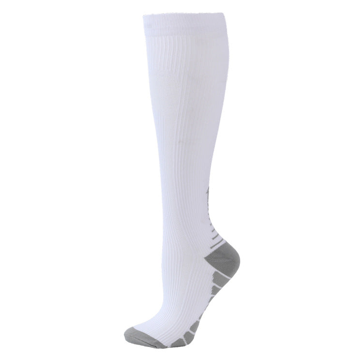 Unisex Sports Mid-Height Compression Socks - White Arrow