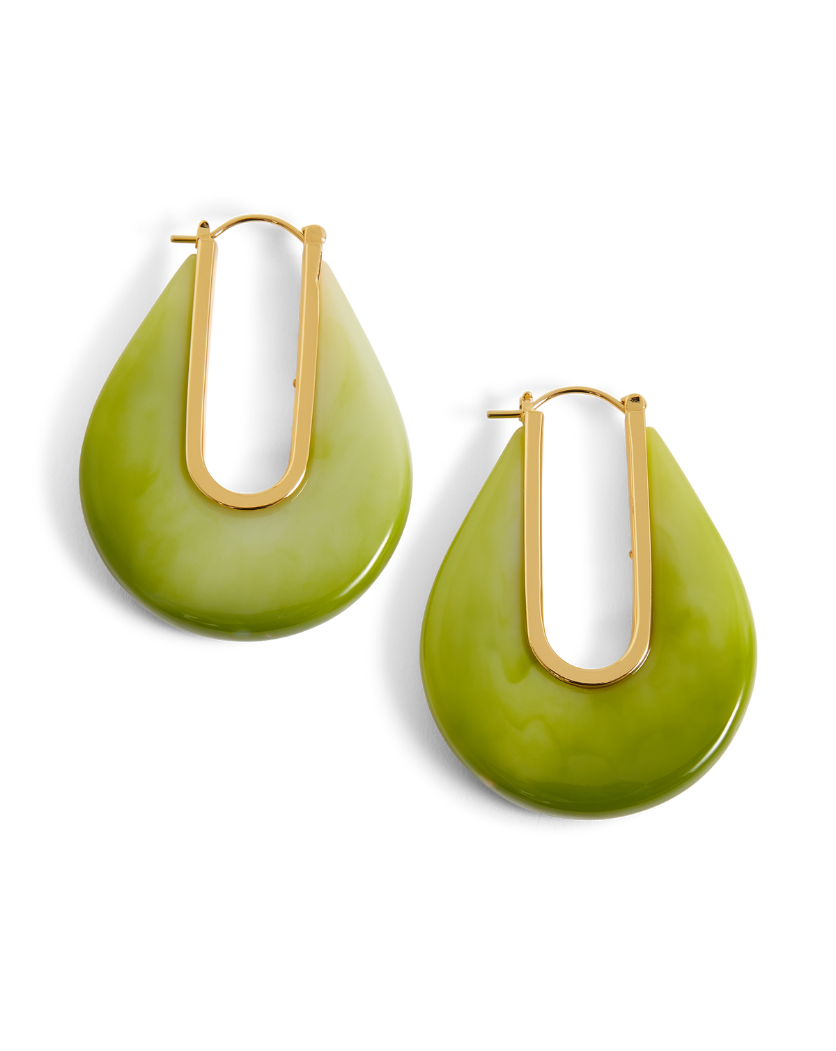 Resin Drop Hoop Earring - Image 5