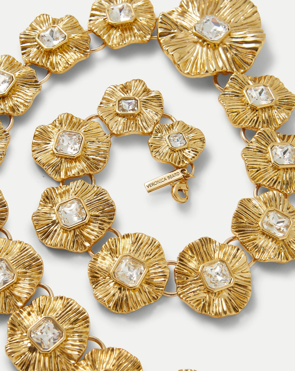 Gold Floral Statement Necklace - Image 5