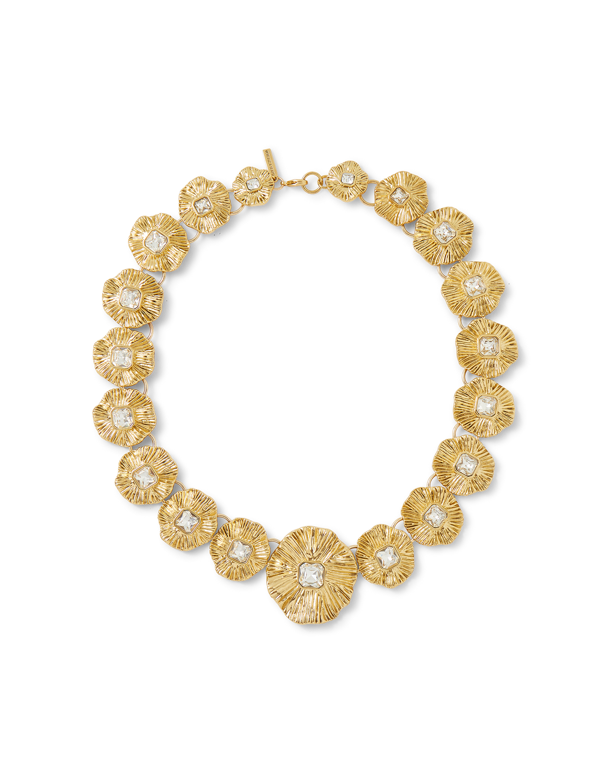 Gold Floral Statement Necklace - Image 8