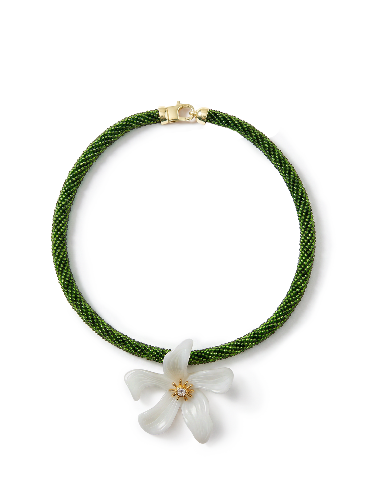 Flower Pendant Beaded Necklace - Image 5