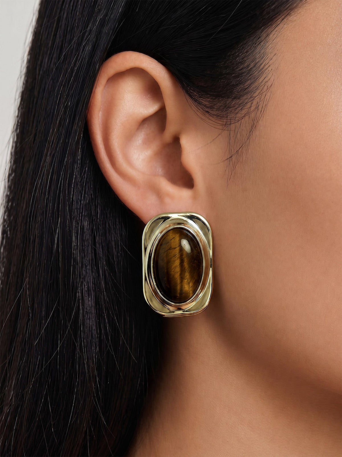 Tiger’s Eye Post Earring - Image 2