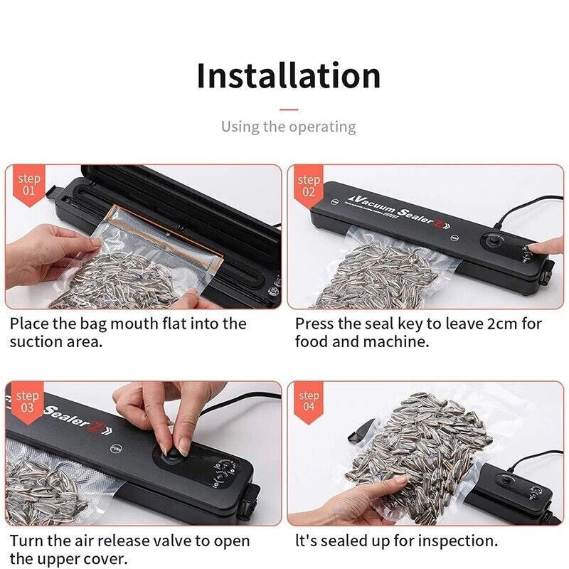 Vacuum Food Sealer Automatic Manual Sealer Dry Wet Pack Machine With 60 Bags UK - Image 6