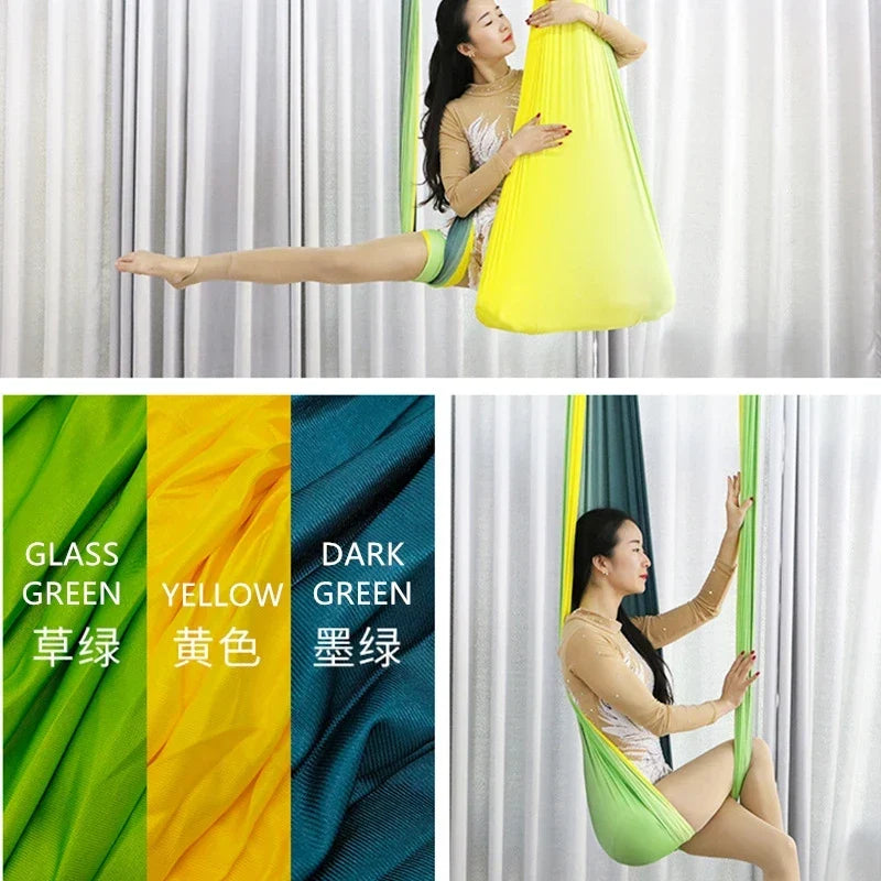 Aerial Yoga Hammock Set - green yellow