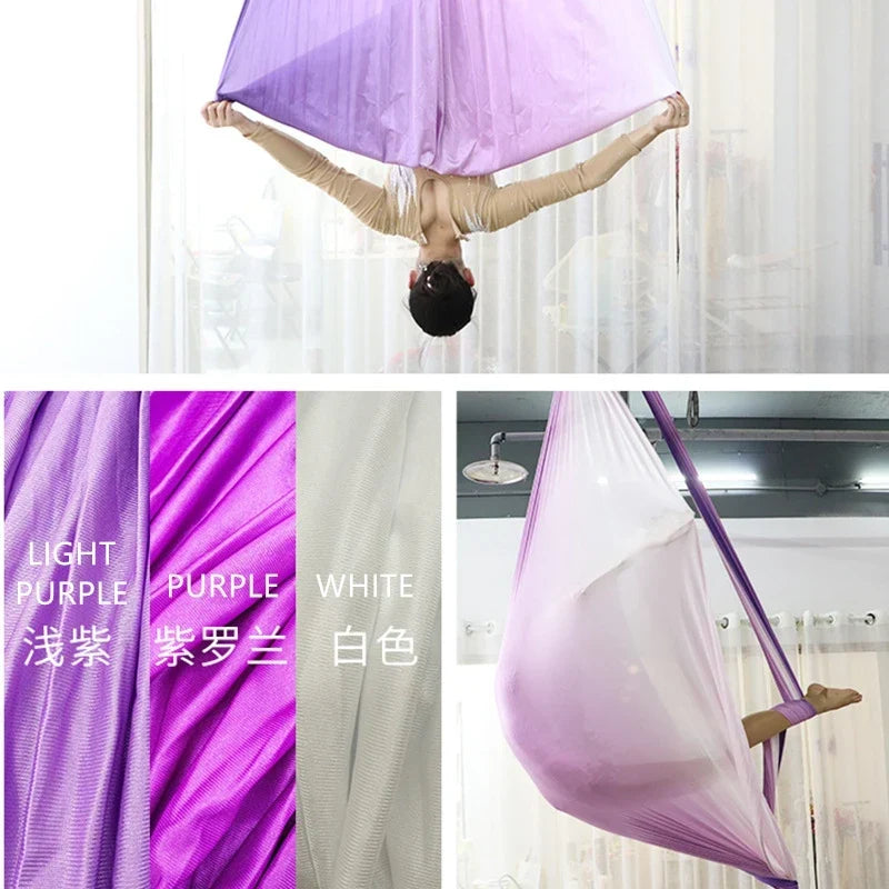 Aerial Yoga Hammock Set - purple white