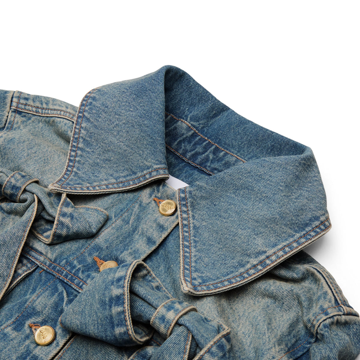GANNI Tint Rigid Denim Jacket (Mid Blue Vintage) - Image 3