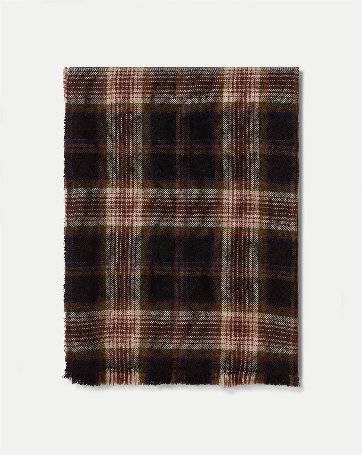 Plaid Wool Scarf - Image 3