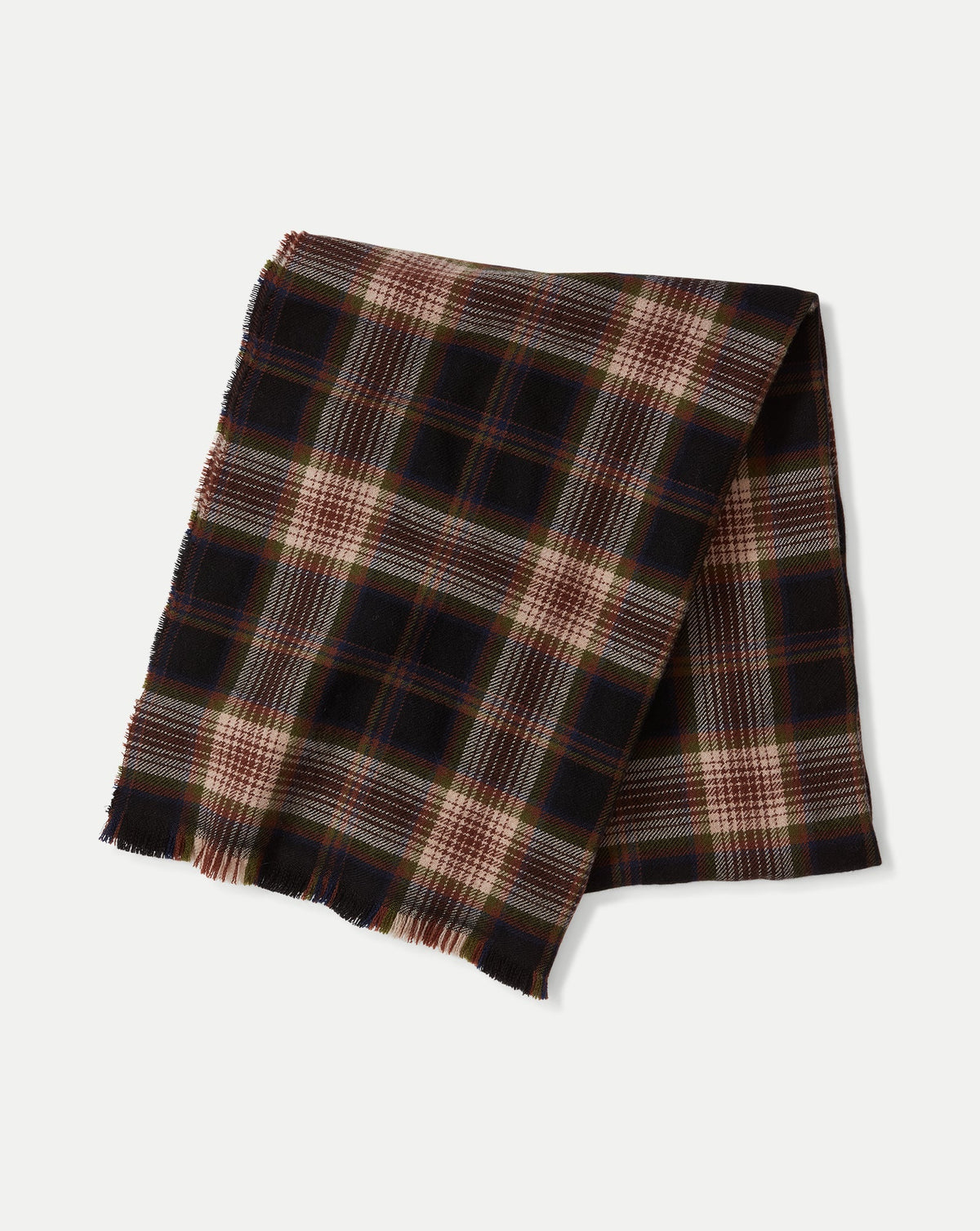 Plaid Wool Scarf - Image 4